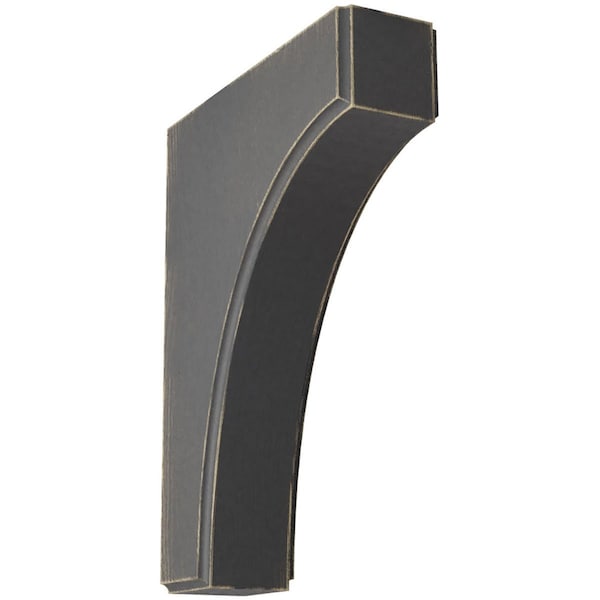Ekena Millwork 1 3/4"W x 6"D x 8"H Clarksville Wood Vintage Decor Bracket, Black BKTWD02X06X08CVBL - main